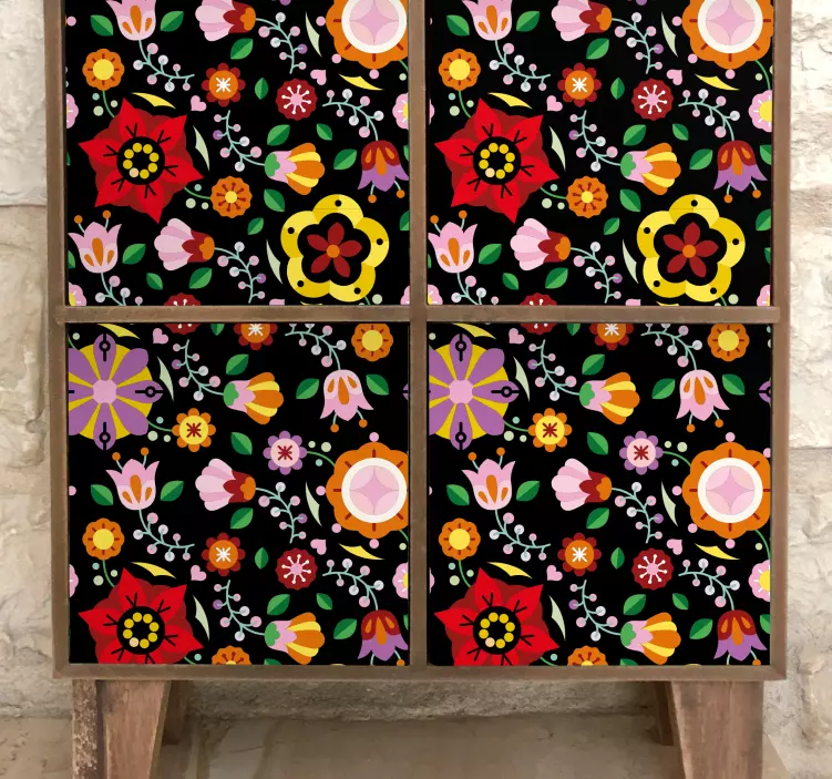 Adesivo decorativo motivo botanico retrò - TenStickers