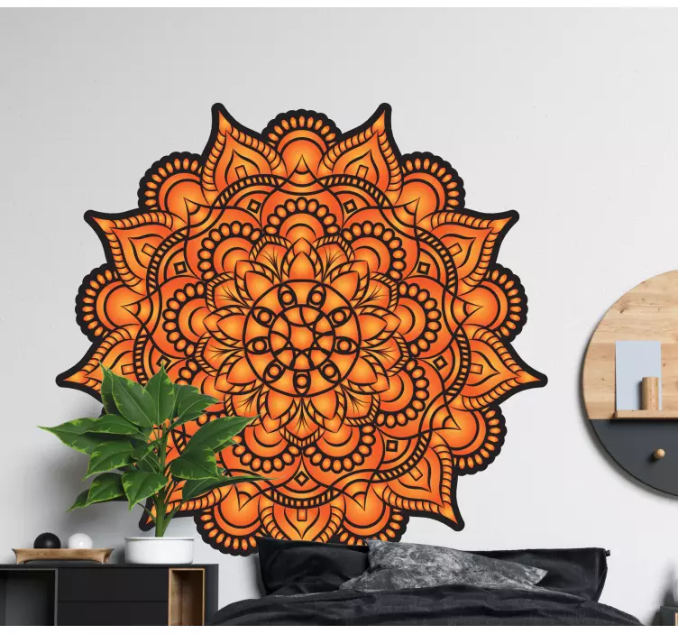 Adesivo decorativo motivo floreale mandala - TenStickers