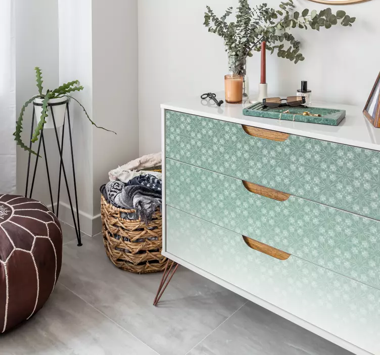 Carta adesiva per mobili motivo floreale sfumato - TenStickers