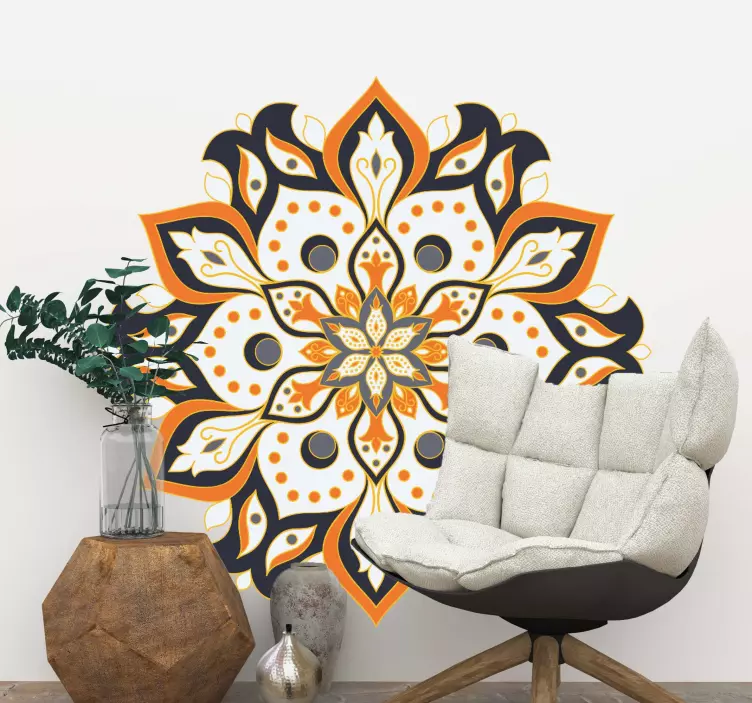 Adesivo decorativo motivo mandala floreale - TenStickers
