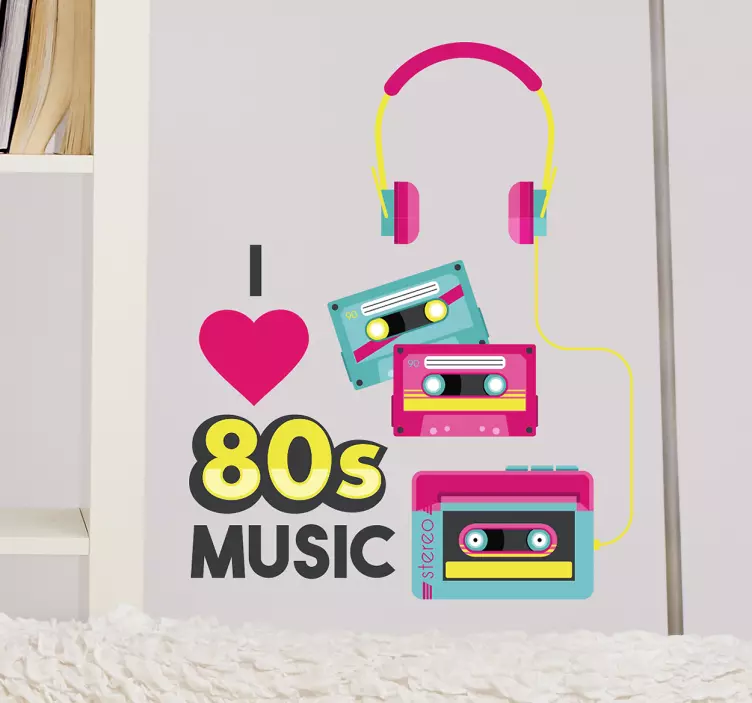 Adesivo decorativo musica anni 80 - TenStickers