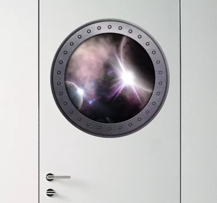 Adesivo decorativo oblò spazio - TenStickers