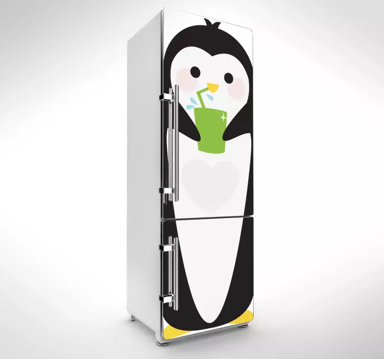 Adesivo decorativo pinguino freezer - TenStickers