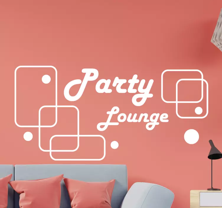 Adesivo decorativo progettazione di lounge per feste - TenStickers