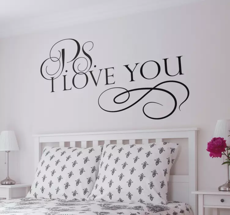 Adesivo decorativo PS I love you - TenStickers