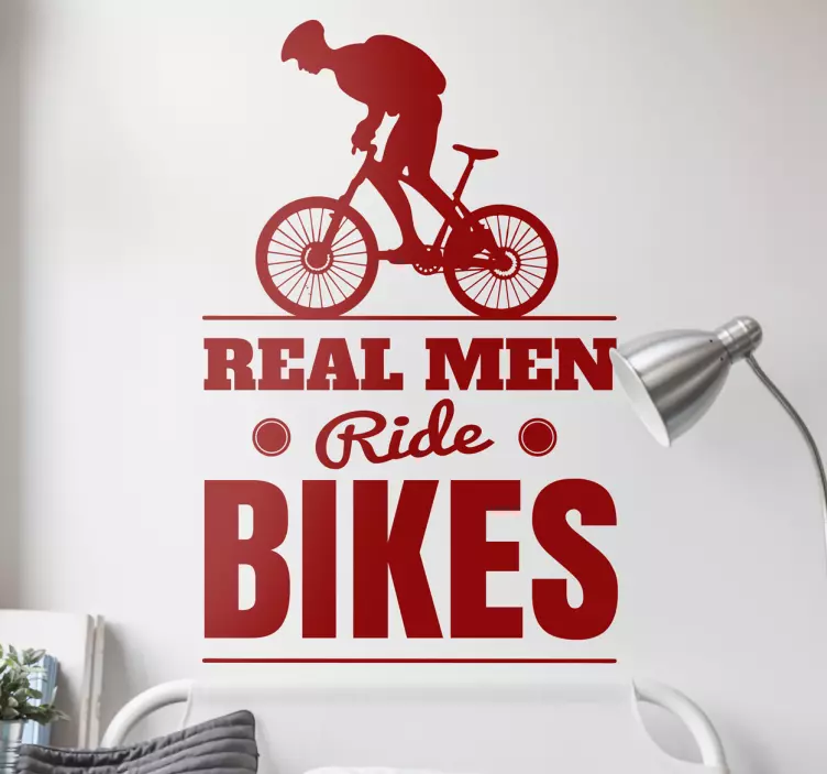 Adesivo decorativo real men ride bikes - TenStickers