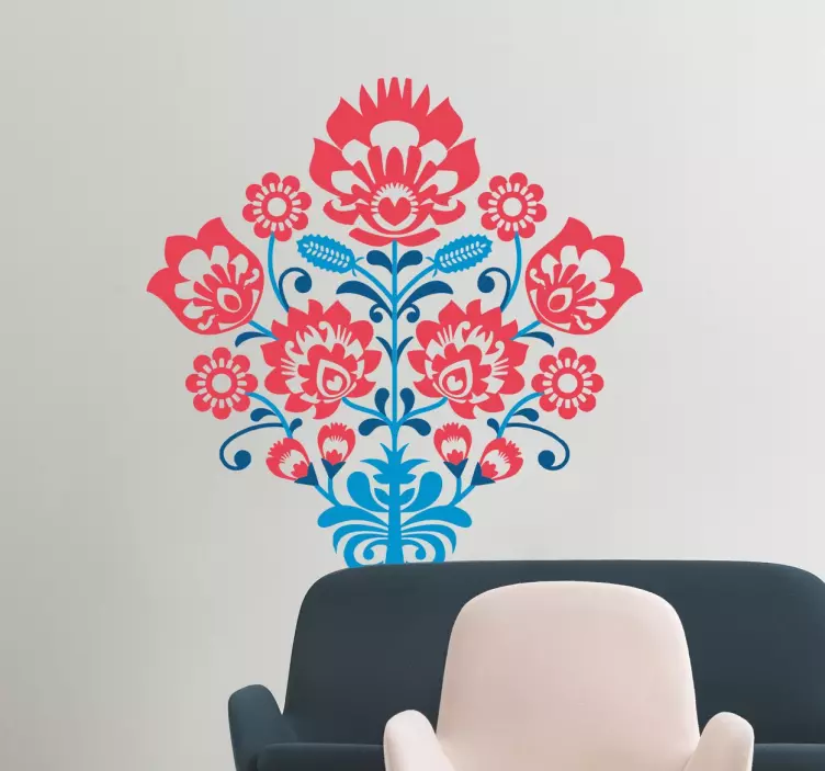 Adesivo decorativo ricamo tre colori - TenStickers