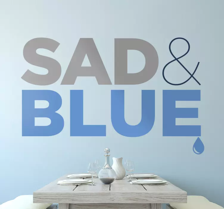 Adesivo decorativo Sad and Blue - TenStickers