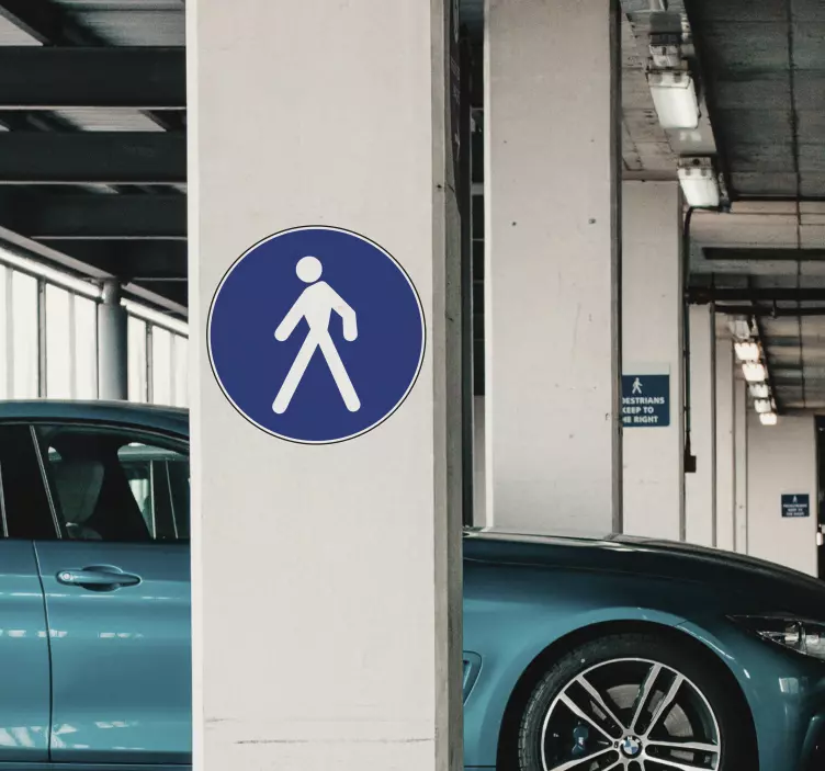 Adesivo decorativo segnale pedone - TenStickers