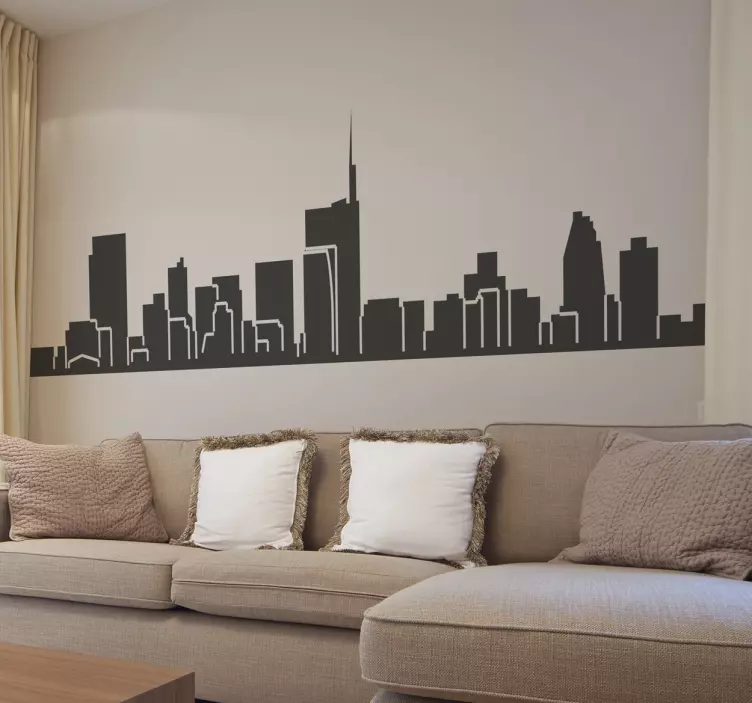 Adesivo decorativo silhouette Milano - TenStickers