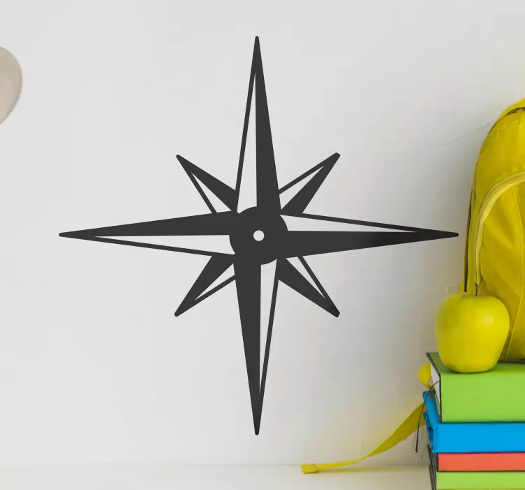 Adesivo decorativo simbolo della stella della bussola - TenStickers