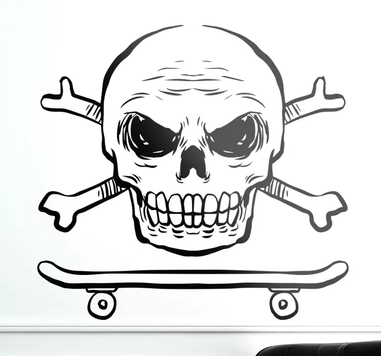 Adesivo decorativo Skate Teschio - TenStickers