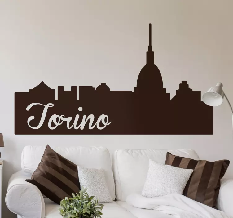 Adesivo decorativo skyline Torino - TenStickers