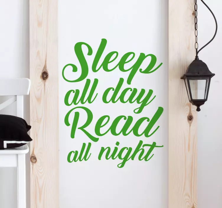 Adesivo decorativo sleep and read - TenStickers