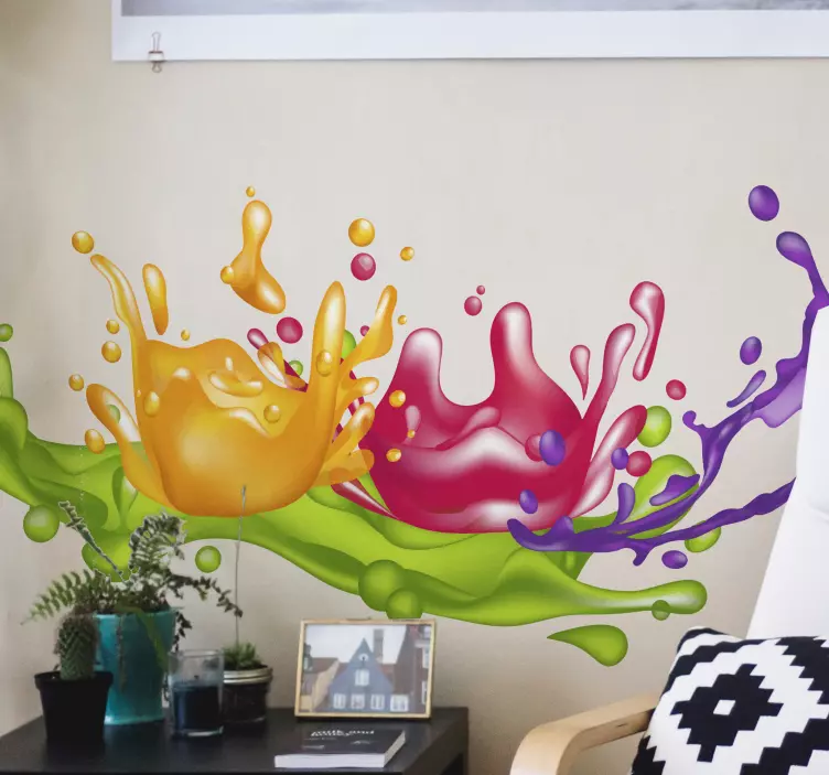 Adesivo decorativo spruzzo di colori - TenStickers