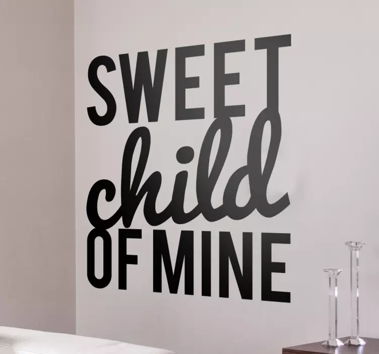 Adesivo decorativo Sweet child of mine - TenStickers