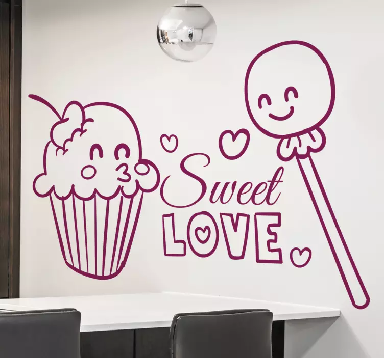 Adesivo decorativo sweet love - TenStickers