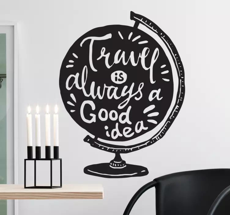 Adesivo decorativo travel is a good idea - TenStickers
