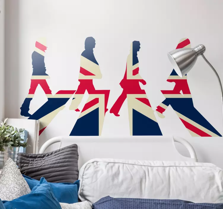 Adesivo decorativo Union Jack Beatles - TenStickers