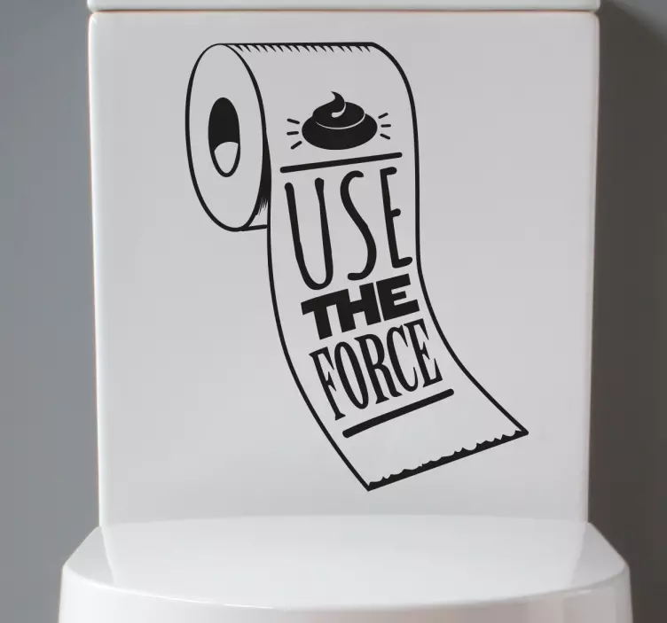 Adesivo decorativo Use The Force WC - TenStickers