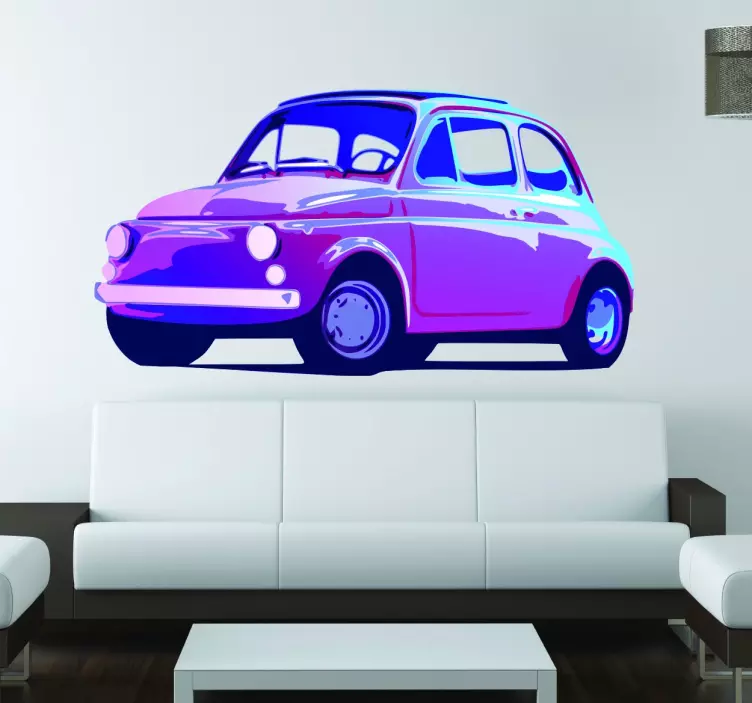 Adesivo decorativo vecchia fiat 500 - TenStickers