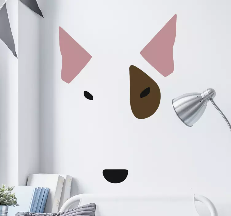 Adesivo decorativo viso bull terrier - TenStickers
