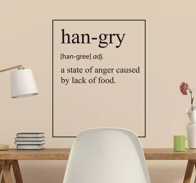 Adesivo definizione hangry inglese - TenStickers