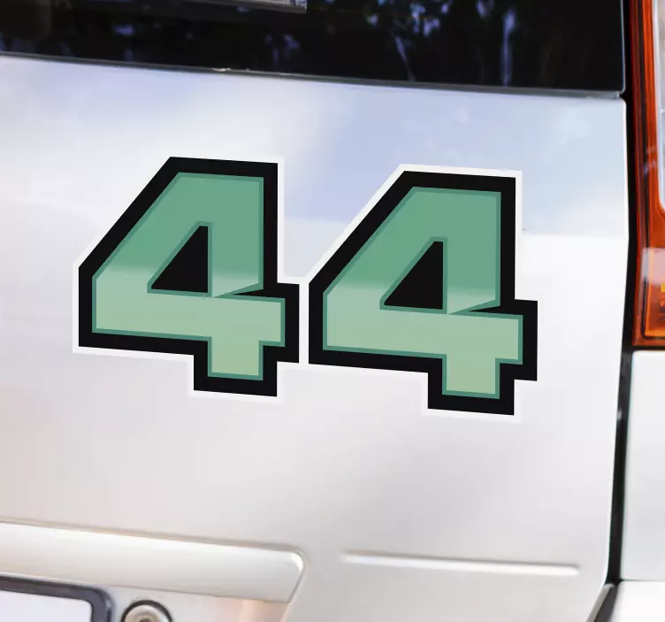 Adesivo per auto Lewis Hamilton con numero 44 - TenStickers