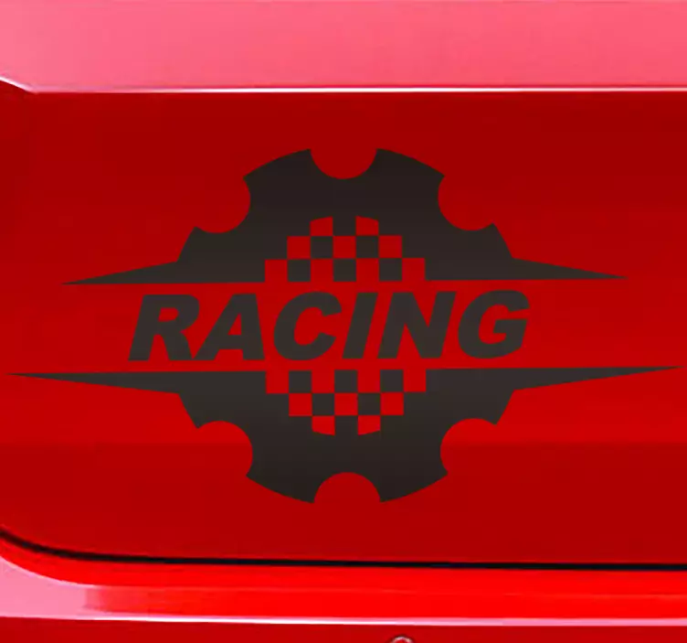 Straordinario adesivo per auto scritta racing - TenStickers