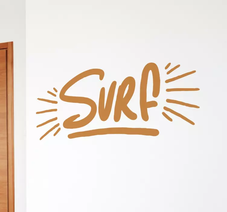 Adesivo di testo surf - TenStickers