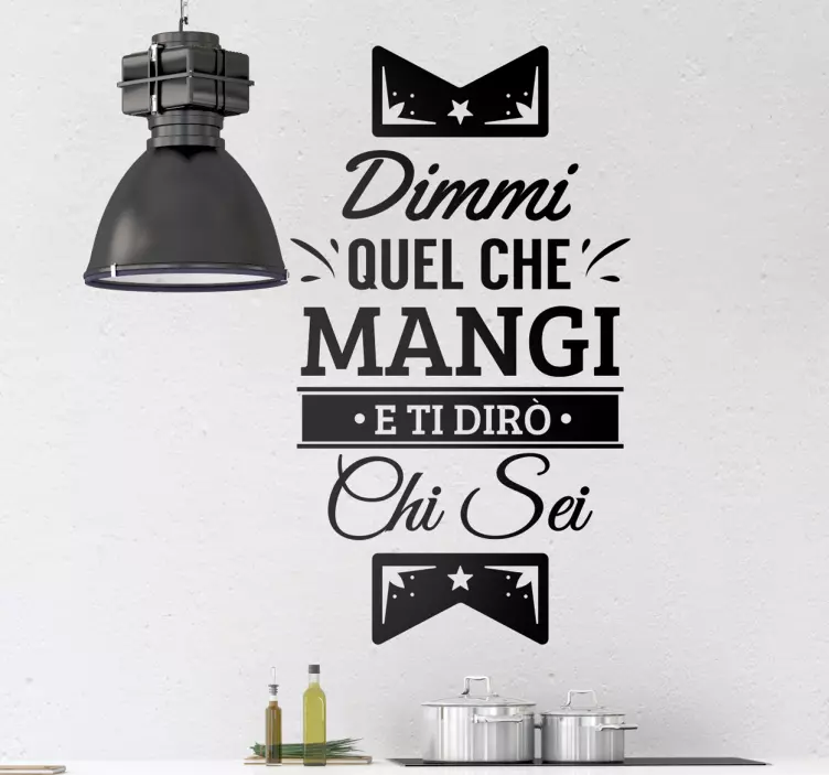 Adesivo dimmi quel che mangi - TenStickers