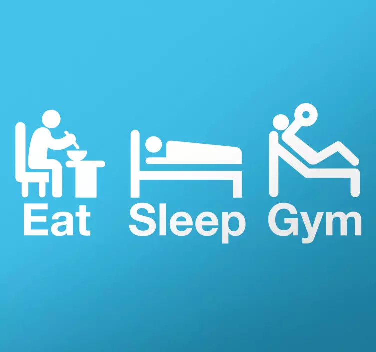 Adesivo eat sleep gym - TenStickers
