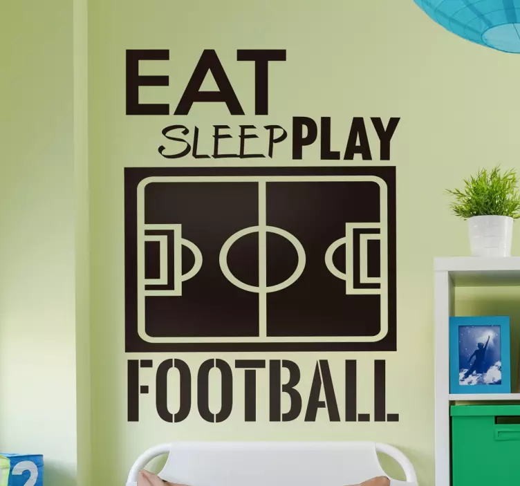 Adesivo eat sleep play football - TenStickers