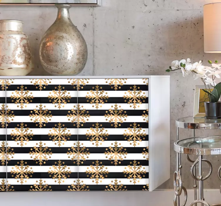 Adesivo elegante motivo a fiocco di neve - TenStickers