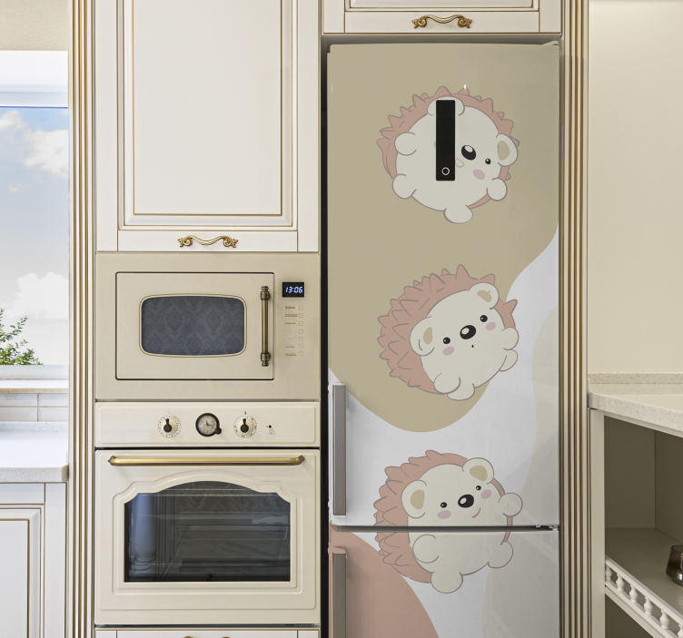 Adesivo per frigo ricci coccolosi - TenStickers
