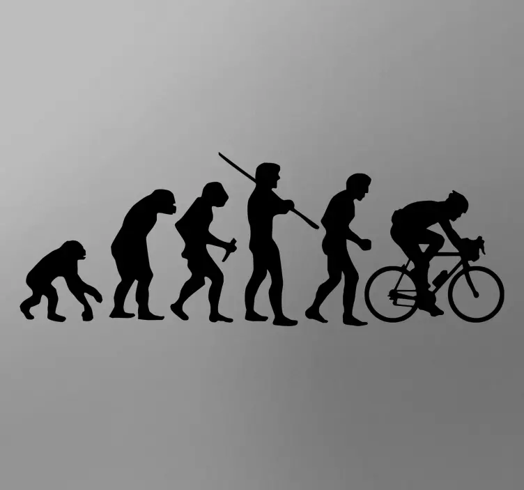 Adesivo evoluzione umana ciclismo - TenStickers