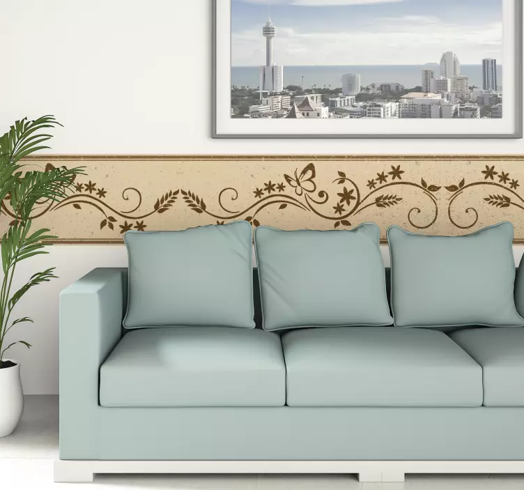 Adesivo farfalle con fiori - TenStickers