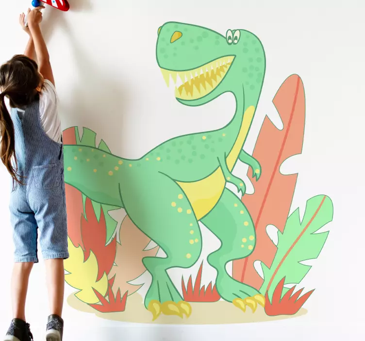Adesivo figura di dinosauro colorata - TenStickers