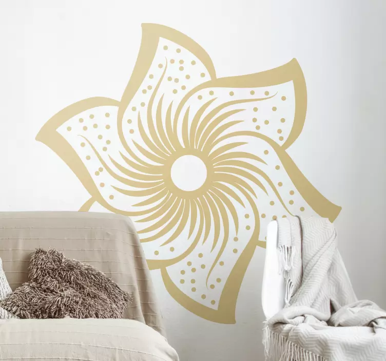 Adesivo fiore elegante forma floreale - TenStickers