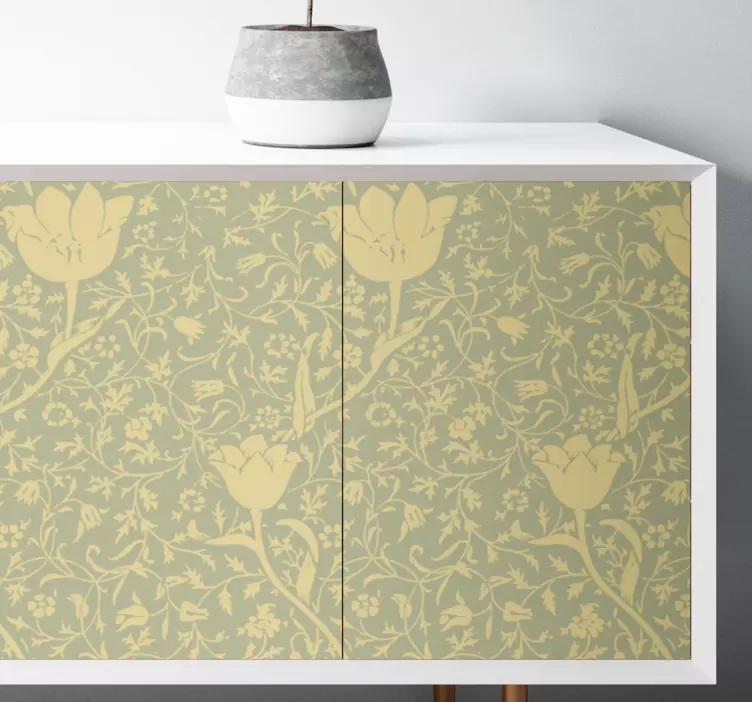 Adesivo fiore motivo floreale elegante - TenStickers