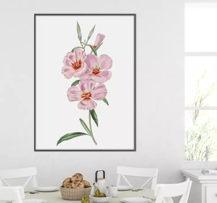 Adesivo murale fiore orchidea rosa - TenStickers