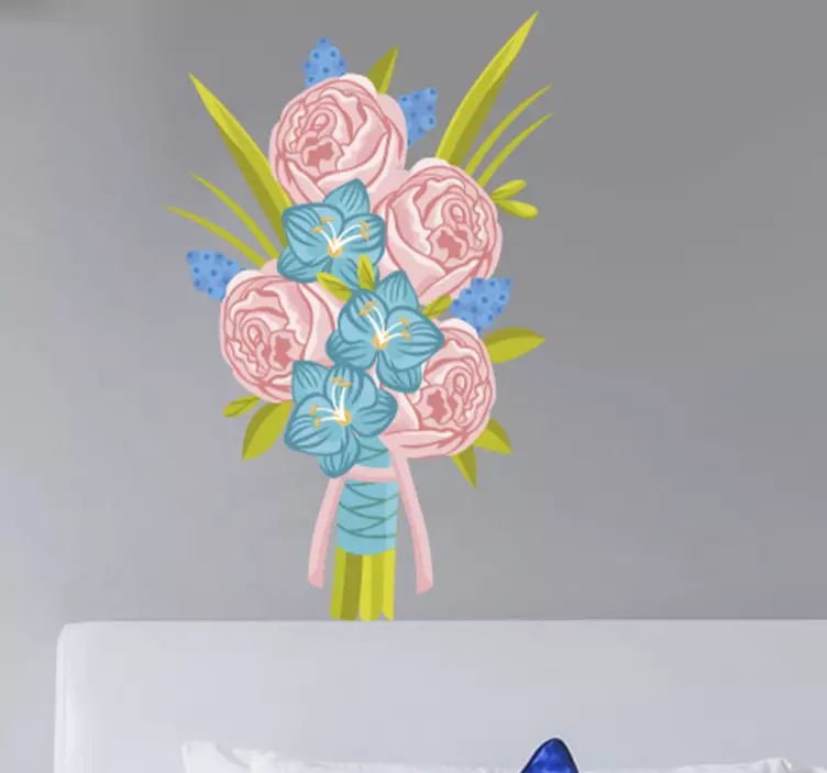 Adesivo fiore progettazione di bouquet floreali - TenStickers