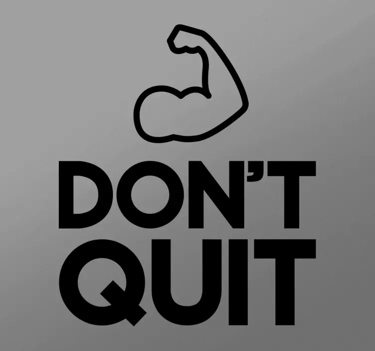 Adesivo fitness don't quit - TenStickers