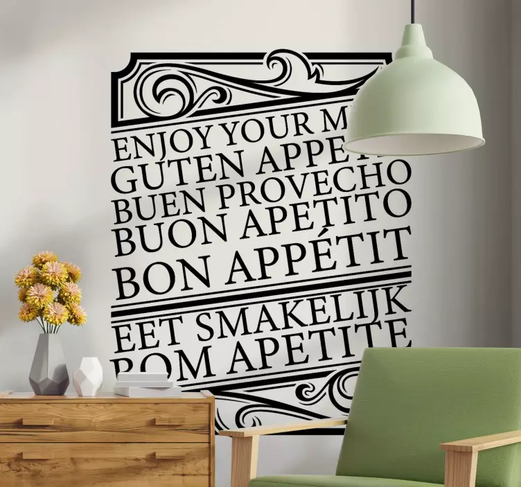 Adesivo frase assapora la tua festa - TenStickers