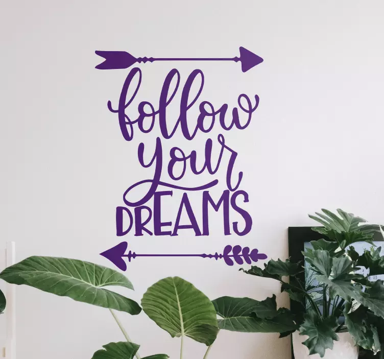 Adesivo frase citazione ispiratrice con freccia - TenStickers