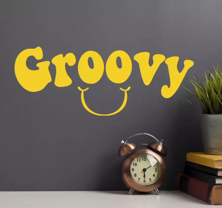 Adesivo frase design citazione groovy - TenStickers