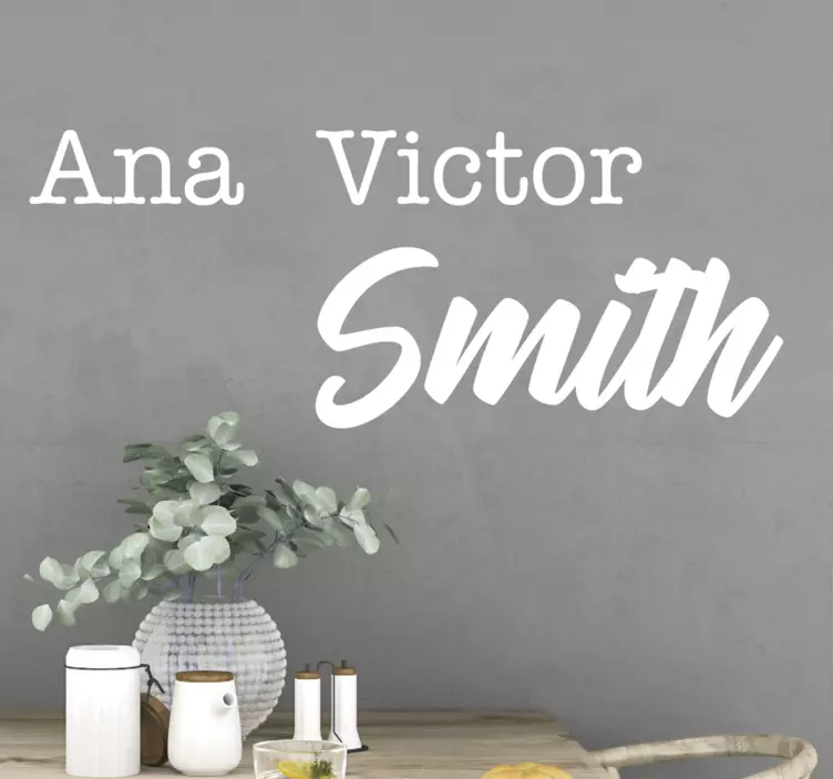 Adesivo frase generazione di nomi personalizzati - TenStickers