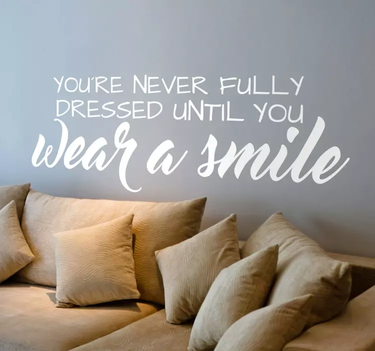 Adesivo Frase Wear a Smile - TenStickers