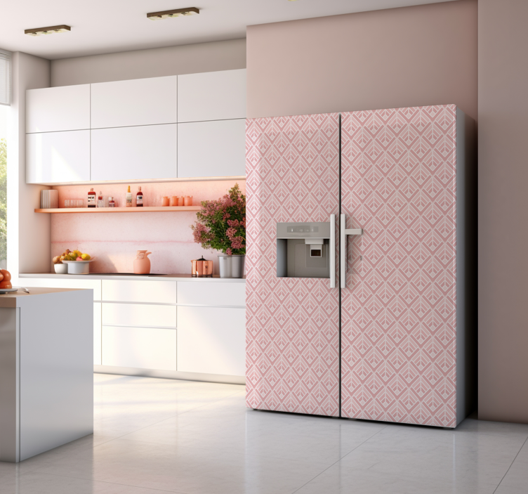 Adesivo frigo art deco rosa - TenStickers
