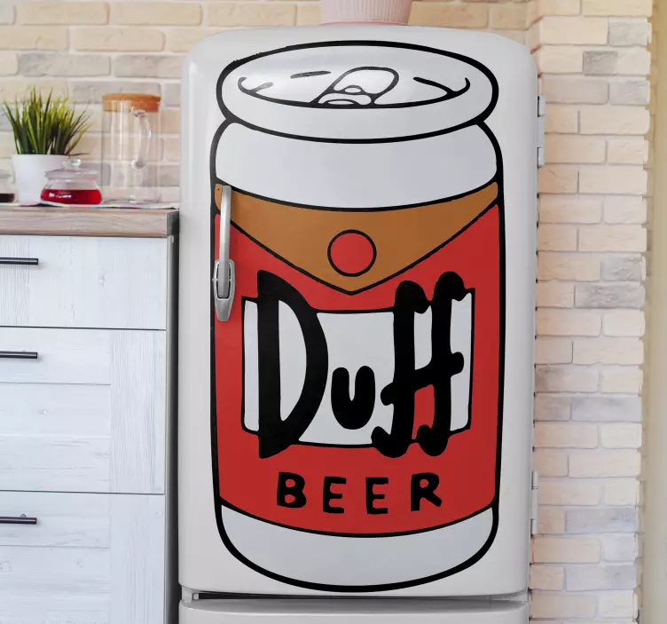 Adesivo per frigo birra duff - TenStickers